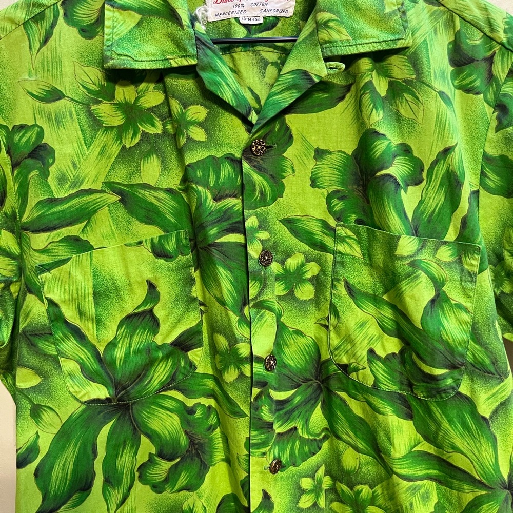 Vintage Dukes of Hawaii metallic 1960’s Hawaiian shirt - Picture 7 of 12